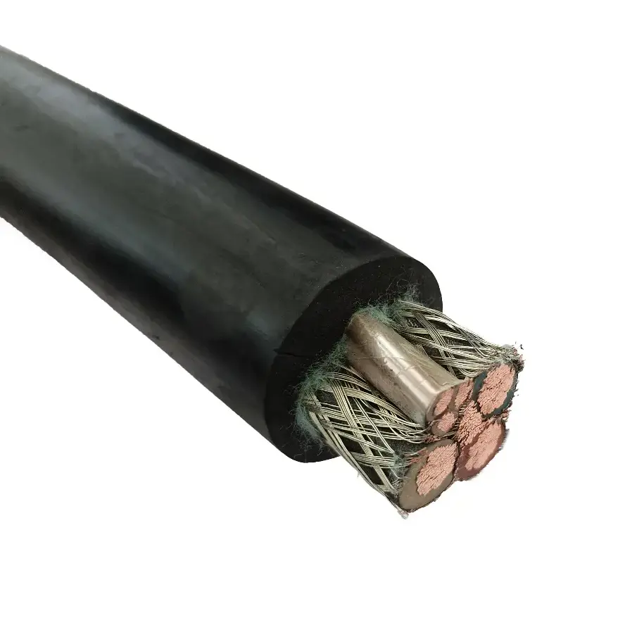 Gumowy kabel do kombajnu węglowego w osłonie metalowej